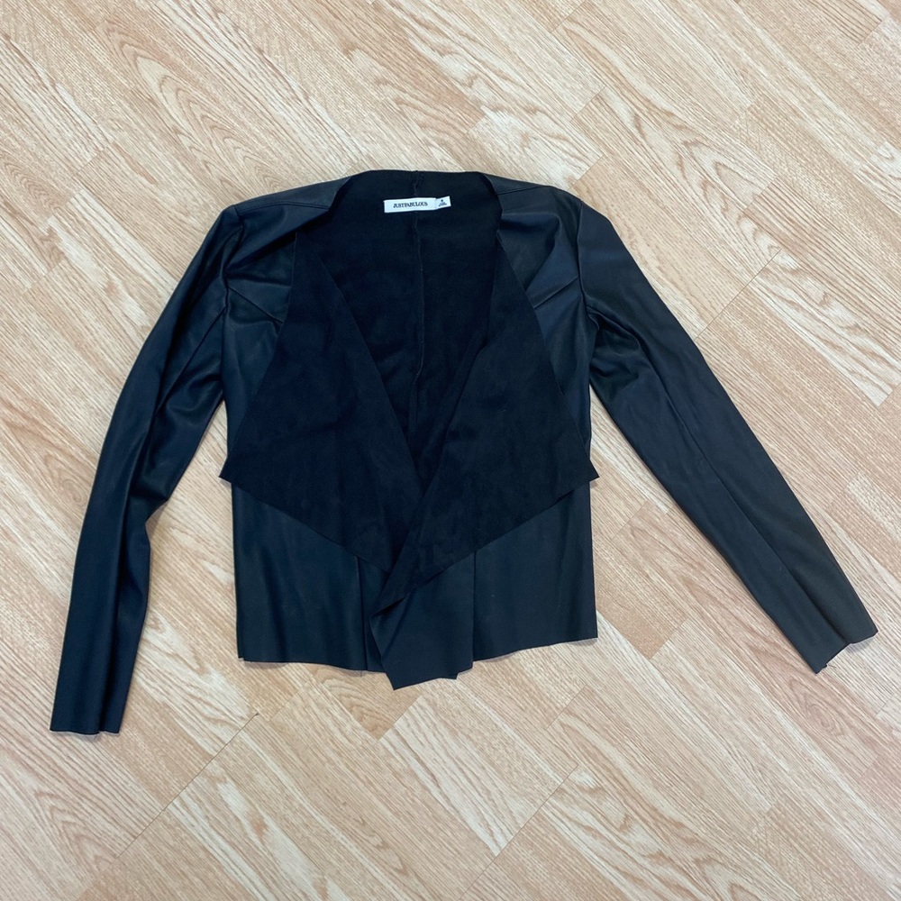Vegan leather blazer